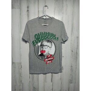 Men's Medium Pajama Set A Christmas Story Oh Fudge Gray Green Short Sleeve
